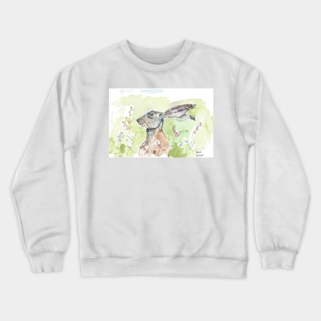 Jack rabbit Crewneck Sweatshirt by DebTheZeb